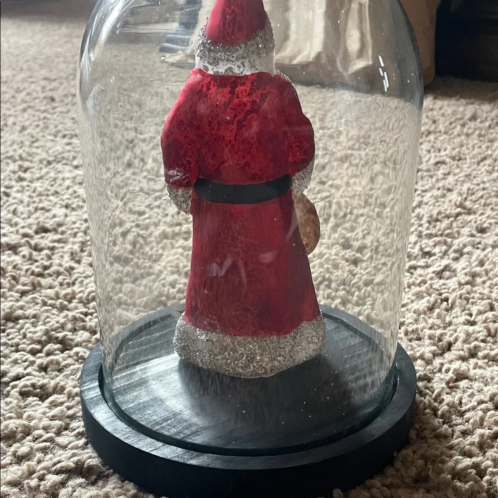 NWT Pottery Barn Red and White Santa Dome